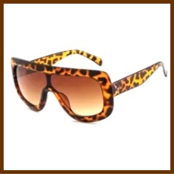 🕶WIDE FRAME RECTANGLE GOGGLE TORTOISE STYLISH SUNNIES-NEW🕶TRENDY‎ - Picture 10 of 15